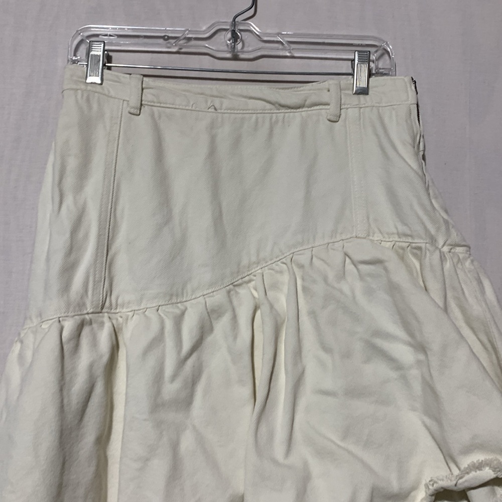 Free People We the Free Cream Tiered Midi Skirt - Picture 2 of 9